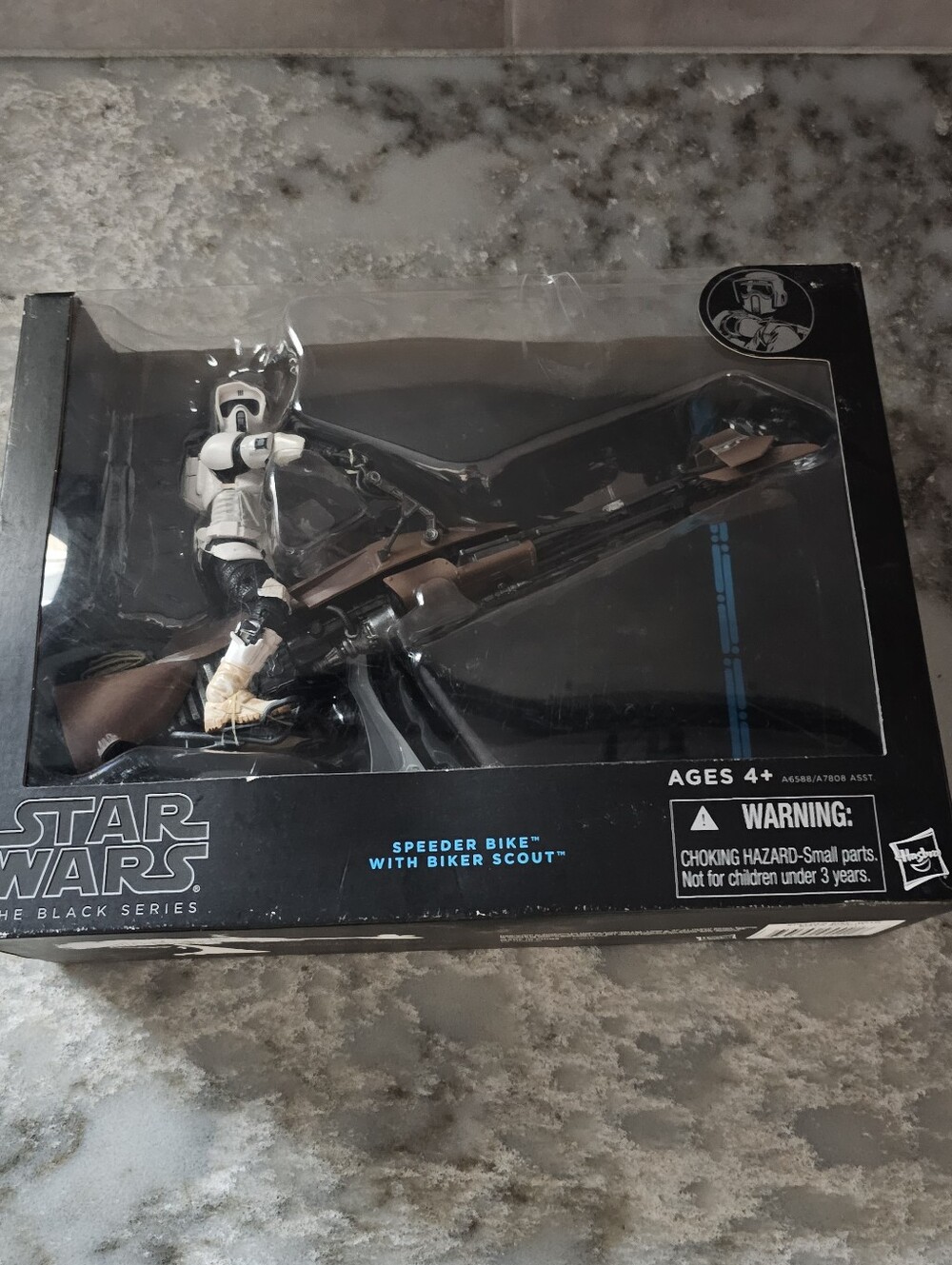 Star Wars Black Series Speeder Bike Biker Scout 6" Figure 2014 Hasbro DAMAGED BX